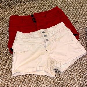 2 pairs of high waisted shorts